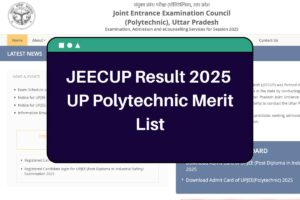 JEECUP Result 2025 (Out): jeecup.admissions.nic.in UP Polytechnic Rank Card