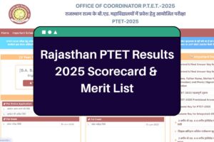 Rajasthan PTET Results 2025 (Soon): ptetvmoukota2025.in Scorecard & Merit List